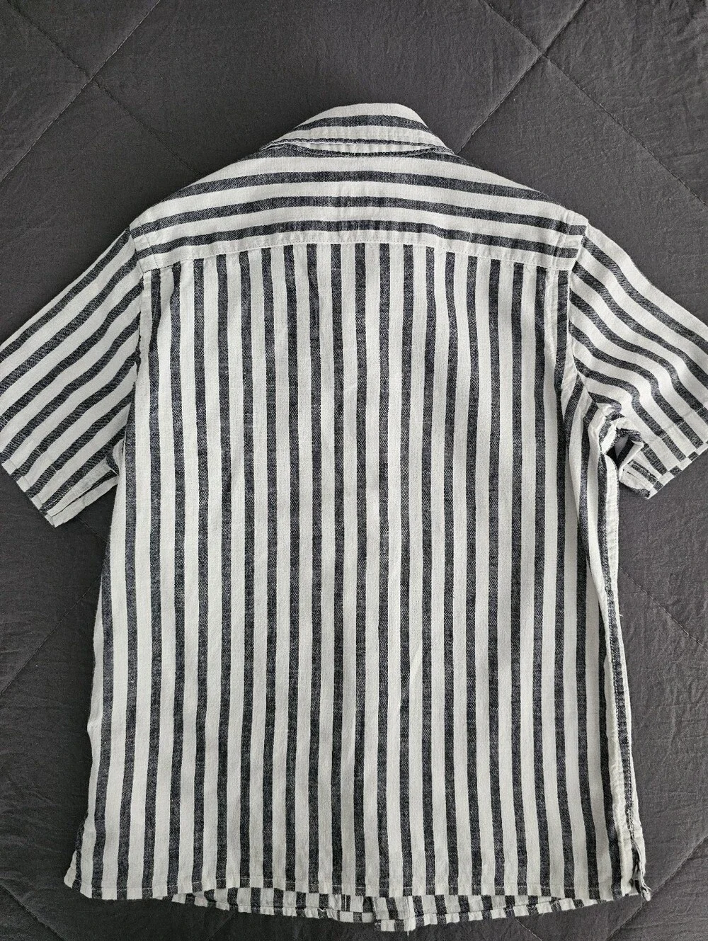 Gap Kids, Linen Blend Striped Shirt, S Boys